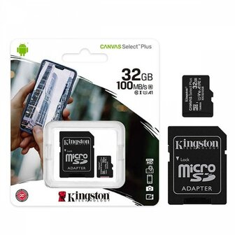 Kingston Canvas Select Plus microSD Card SDCS2 32GB - Class 10