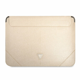 Guess 14 Inch Laptop and Tablet Sleeve - PU Saffiano - Beige